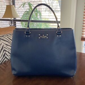 Kate Spade Navy Blue Structured Tote